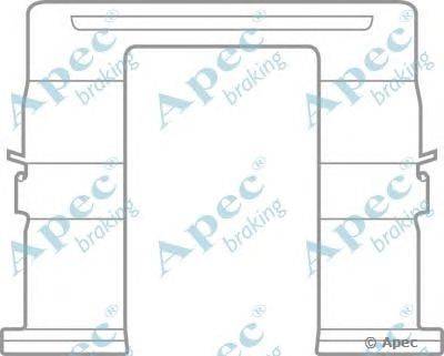 Комплектующие, тормозные колодки APEC braking KIT1012