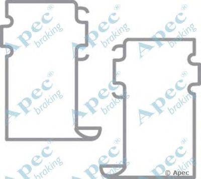 Комплектующие, тормозные колодки APEC braking KIT321