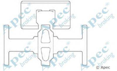 Комплектующие, тормозные колодки APEC braking KIT555