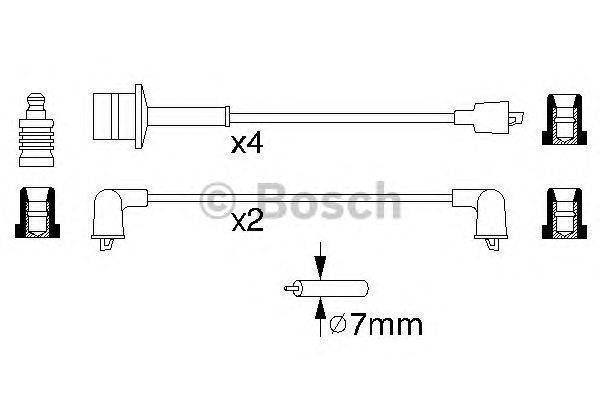 Комплект проводов зажигания BOSCH 0 986 356 954