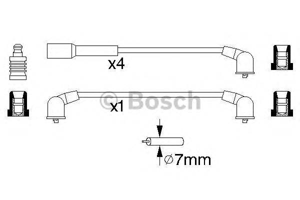 Комплект проводов зажигания BOSCH 0 986 356 955