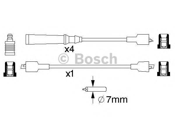 Комплект проводов зажигания BOSCH 0 986 357 013