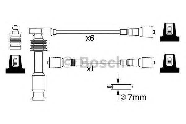 Комплект проводов зажигания BOSCH 0 986 357 276