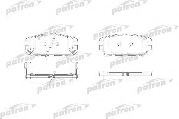 Комплект тормозных колодок, дисковый тормоз PATRON PBP1507