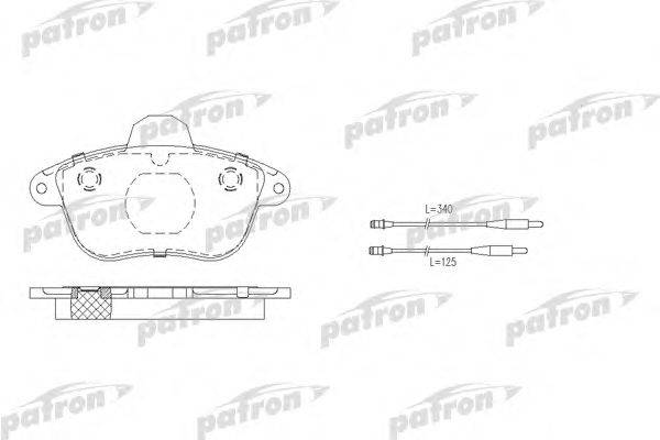 Комплект тормозных колодок, дисковый тормоз PATRON PBP746