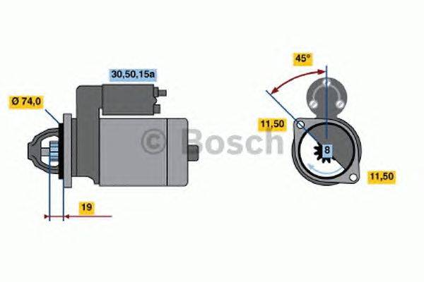 Стартер BOSCH 0 986 012 261