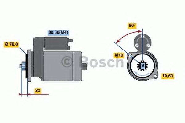 Стартер BOSCH 0 986 016 151