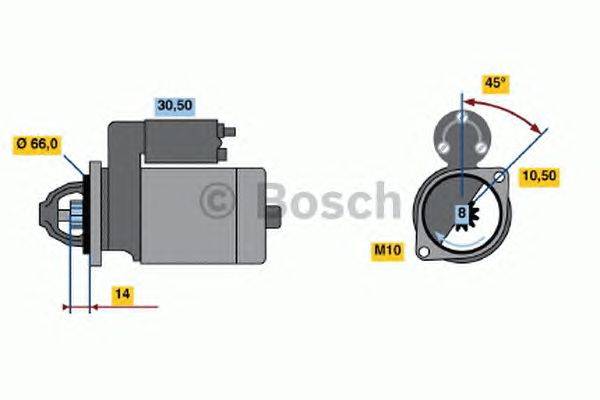 Стартер BOSCH 0 986 016 730