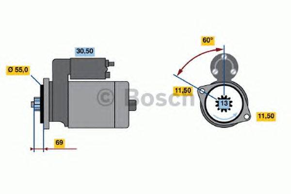 Стартер BOSCH 0 986 020 631