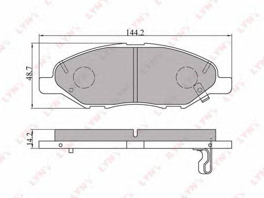 Комплект тормозных колодок, дисковый тормоз LYNXauto BD-5707