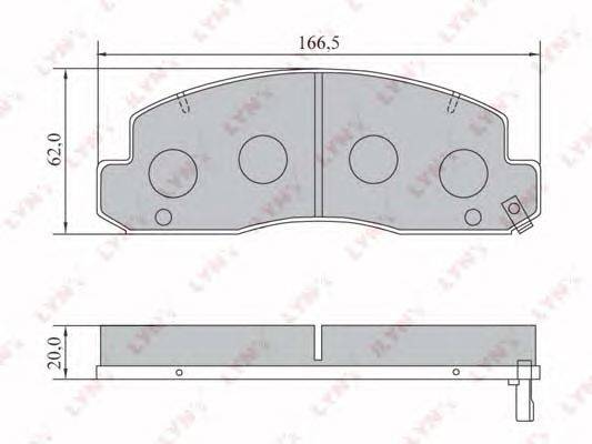 Комплект тормозных колодок, дисковый тормоз LYNXauto BD-7587