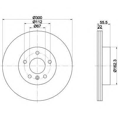 Тормозной диск HELLA PAGID 8DD 355 117-771