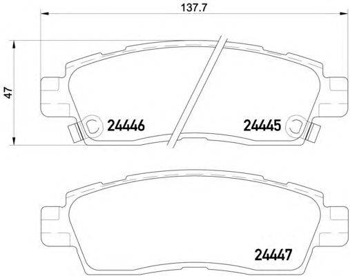 Комплект тормозных колодок, дисковый тормоз HELLA PAGID 8DB 355 012-821