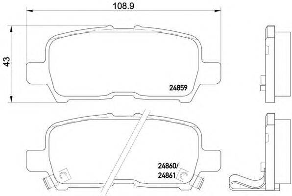 Комплект тормозных колодок, дисковый тормоз HELLA PAGID 8DB355014831