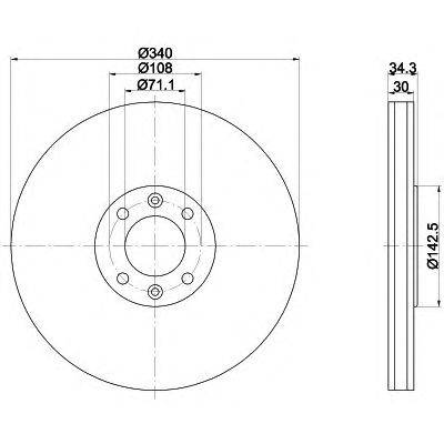 Тормозной диск HELLA PAGID 8DD 355 119-641