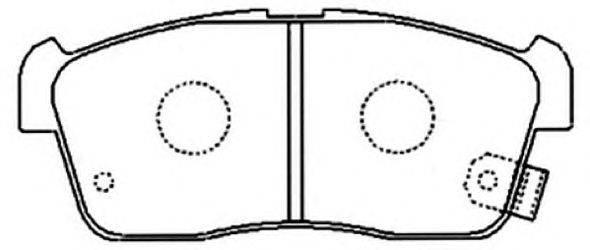 Комплект тормозных колодок, дисковый тормоз ASVA AKD9443