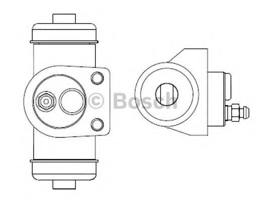 Колесный тормозной цилиндр BOSCH F 026 002 381