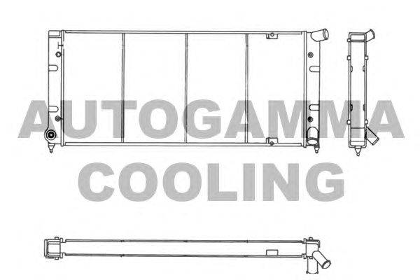 Радиатор, охлаждение двигателя AUTOGAMMA 101374