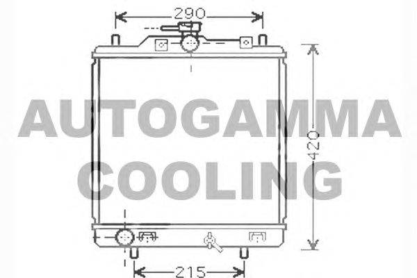 Радиатор, охлаждение двигателя AUTOGAMMA 102325