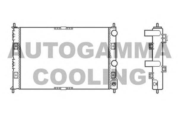 Радиатор, охлаждение двигателя AUTOGAMMA 102863