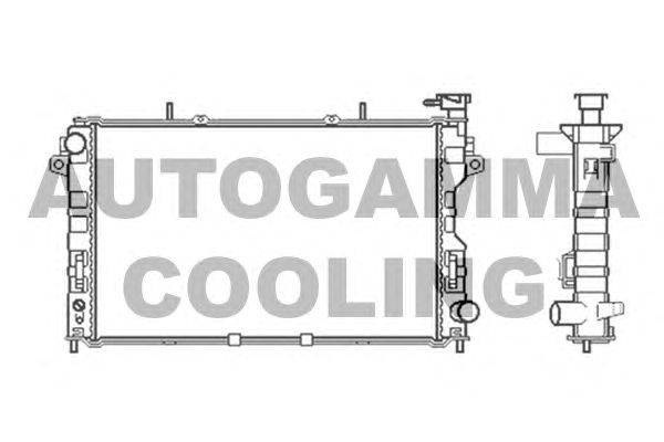 Радиатор, охлаждение двигателя AUTOGAMMA 103400