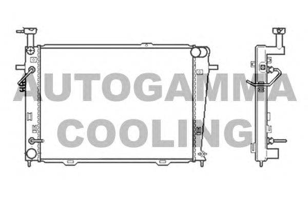 Радиатор, охлаждение двигателя AUTOGAMMA 104012