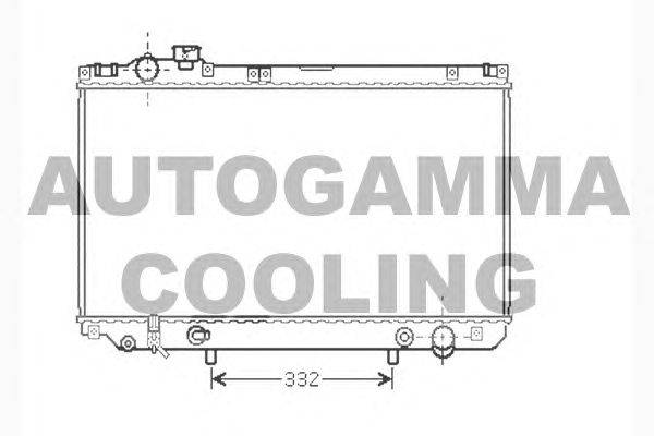 Радиатор, охлаждение двигателя AUTOGAMMA 104280