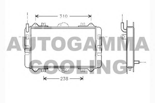 Радиатор, охлаждение двигателя AUTOGAMMA 104337