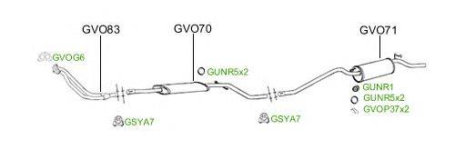 Система выпуска ОГ GT Exhaust 2934