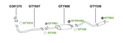 Система выпуска ОГ GT Exhaust 3672