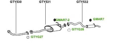 Система выпуска ОГ GT Exhaust 3957