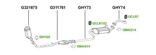 Система выпуска ОГ GT Exhaust 4441