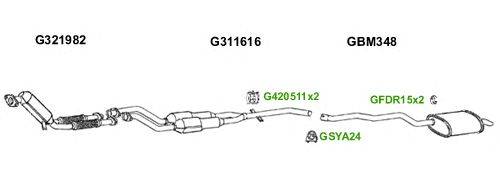 Система выпуска ОГ GT Exhaust 6168