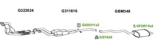 Система выпуска ОГ GT Exhaust 6170