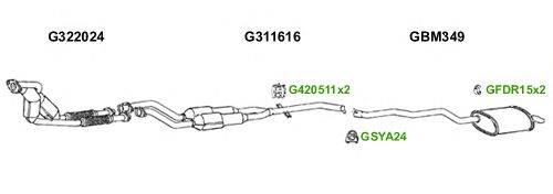 Система выпуска ОГ GT Exhaust 6175