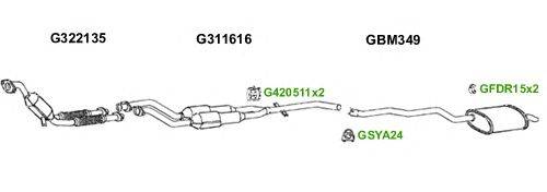 Система выпуска ОГ GT Exhaust 6176