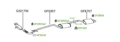 Система выпуска ОГ GT Exhaust 665