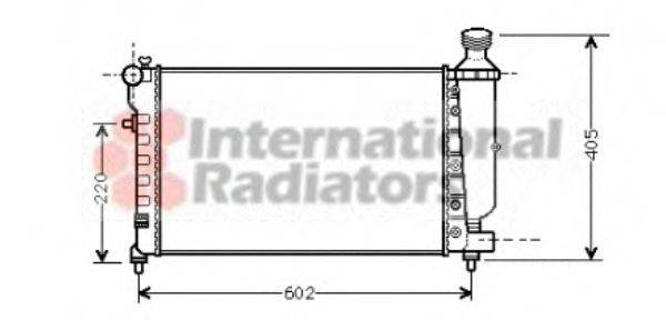 Радиатор, охлаждение двигателя VAN WEZEL 09002196