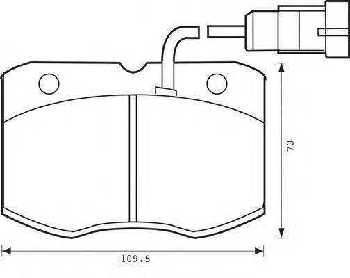 Комплект тормозных колодок, дисковый тормоз REMSA 243512