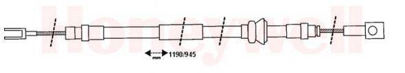 Трос, стояночная тормозная система BENDIX 432808B