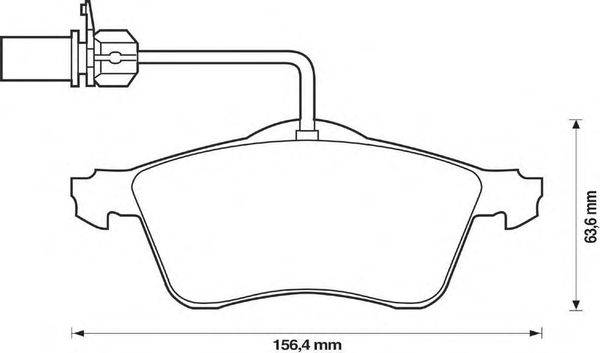 Комплект тормозных колодок, дисковый тормоз BENDIX 573106B