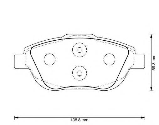Комплект тормозных колодок, дисковый тормоз BENDIX 573264B