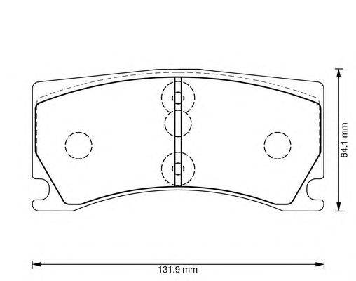 Комплект тормозных колодок, дисковый тормоз BENDIX 573372B