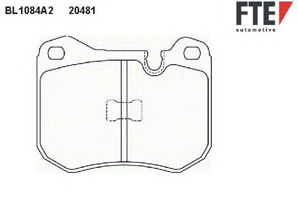 Комплект тормозных колодок, дисковый тормоз FTE BL1084A2