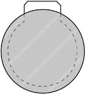 Комплект тормозных колодок, дисковый тормоз FERODO 20307