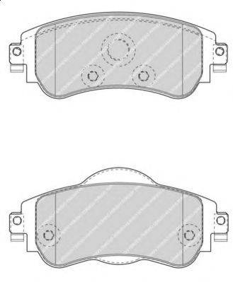 Комплект тормозных колодок, дисковый тормоз FERODO FDB4336
