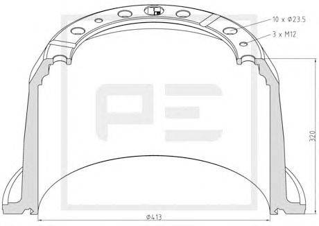 Тормозной барабан SCANIA 000293543