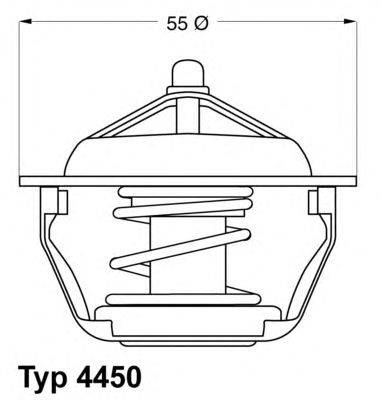 Термостат, охлаждающая жидкость WAHLER 4450.83D