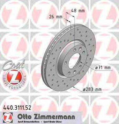 Тормозной диск ZIMMERMANN 440311152