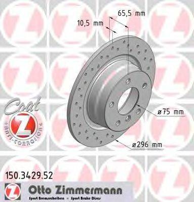 Тормозной диск ZIMMERMANN 150.3429.52